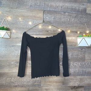 Hollister black off the shoulder top
